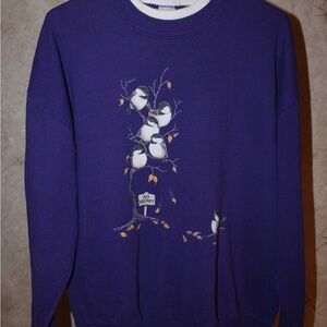Jerzees Purple Graphic Crewneck Sweater